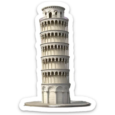 Leaning tower of Pisa small size sticker