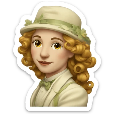 Art nouveau painter sticker