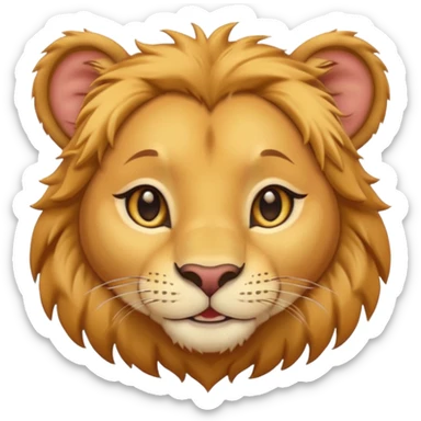 Happy cute Lioness sticker