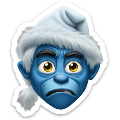 Blue grinch as a baddie sticker