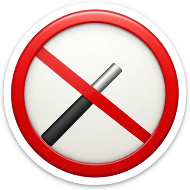prohibition symbol with red circle and diagonal line sticker