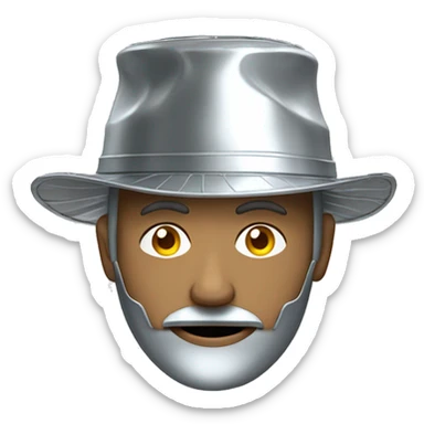 Tin foil hat man sticker