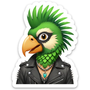punk parrot vocalist sticker