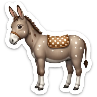 polka dots donkey full body sticker