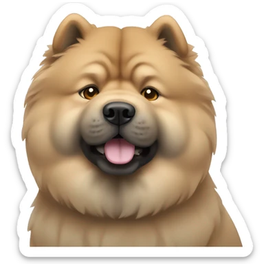  chow chow with blue gray eyes sticker
