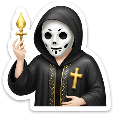 glitter white ghostface killer  sticker