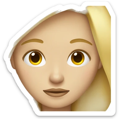 Sleepy blonde girl sticker