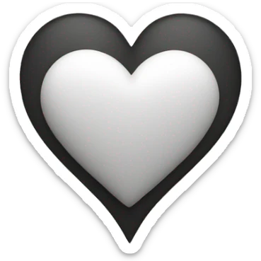 White Heart with an Dot under it sticker