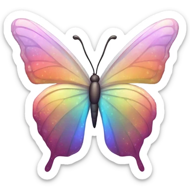 Sparkling butterfly sticker
