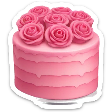 Pink cake with roses sticker
