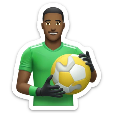 Goleiro de defendendo uma bola sticker