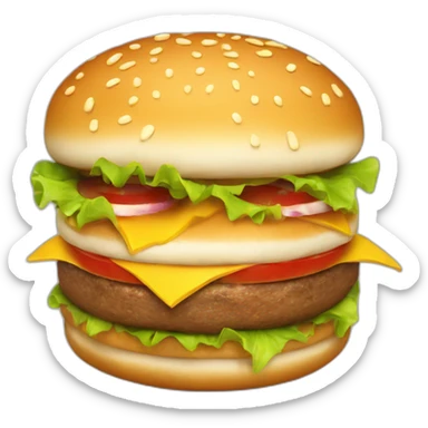 Hamburger want to say something sticker