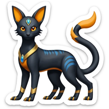 Umbreon-Bastet-Salandit-Manectric-fusion, full body sticker