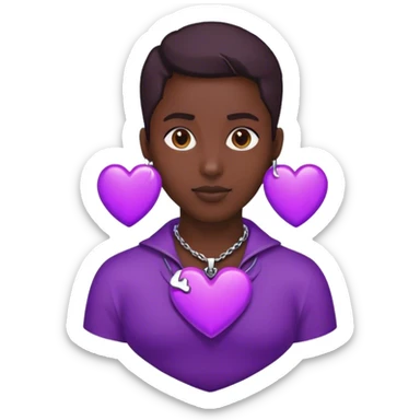 corazon lila sticker