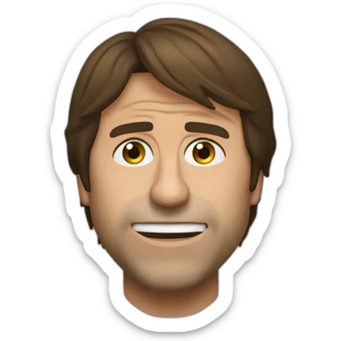 Antonio conte Zany face emoji sticker