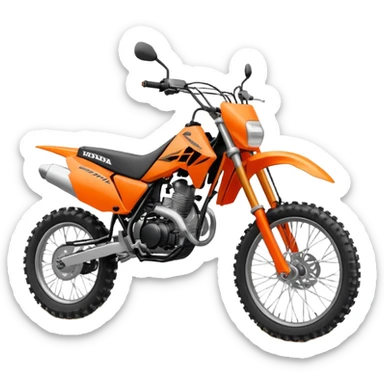 honda 125 dirt bike with dust trail sticker