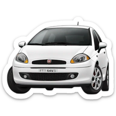 Fiat grande punto blanche sticker