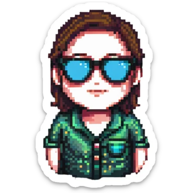 thug sunglasses sticker