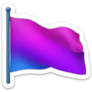 flag magenta on top, purple in the middle and blue on the down part sticker