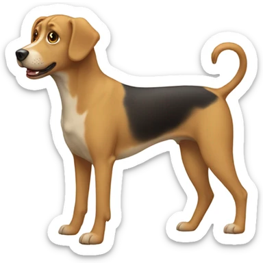 Dog with eight legs sticker