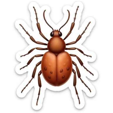 Tick eating a human sticker
