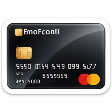 black credit card, no text sticker