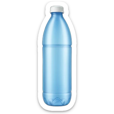 Water bottle transparent of plastic sticker