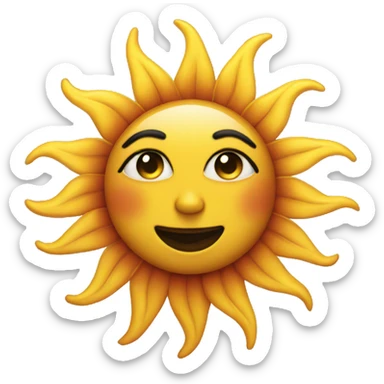 sun wearing makeup  sticker