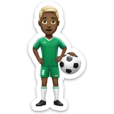 Soccer player with a ball sticker