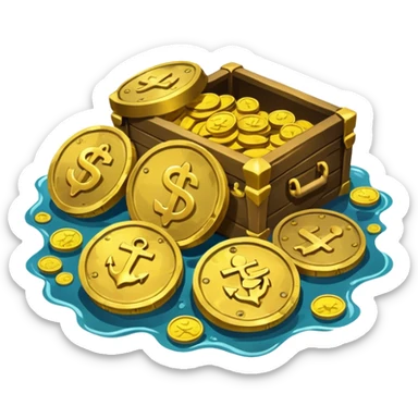 sunken treasure sticker