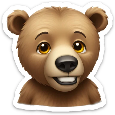 A bear saying. Sorry sticker