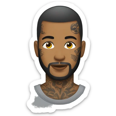 Inmate with tattoos sticker