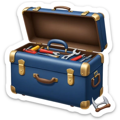 Dark Blue suitcase for Handyman sticker