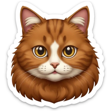 Estetic sticher brown cat sticker