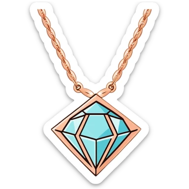 elegant rose gold diamond jewelry piece sticker