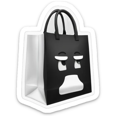 Black and white shopping bag with Sephora on it sticker
