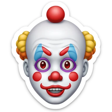 Sad clown emoji sticker