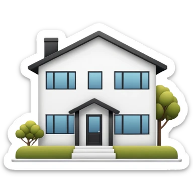 Clean aesthetic house  sticker