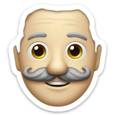 Adolf avec moustache Charlie chaplin sticker