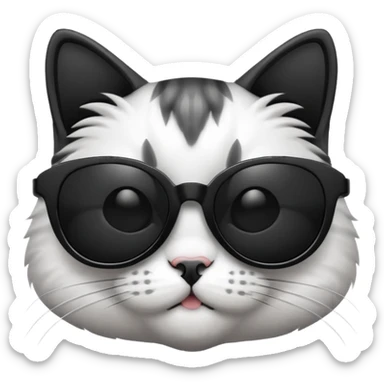 Cat with sunglasses sticker
