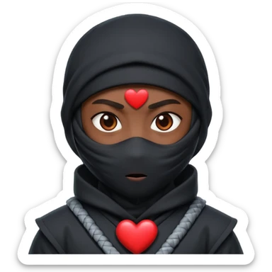 Ninja con ojos de corazón  sticker