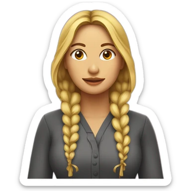 mujer-pelirroja-con-tijeras-papel-flor sticker