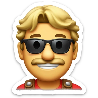 Mario with sunglasses sticker