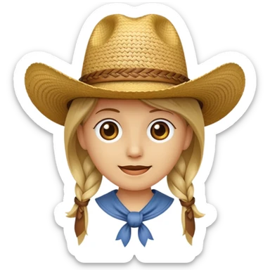 Straw cowboy hat  sticker