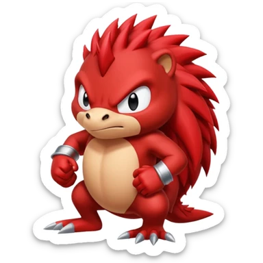 Sonic the hedgehog: Knuckles the echidna sticker