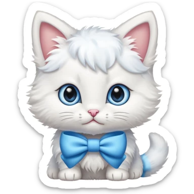 Baby kitten with bow sticker