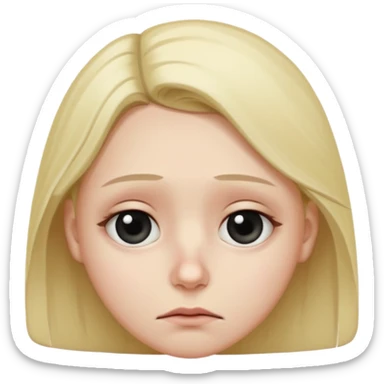 Very tired and depressed sticker