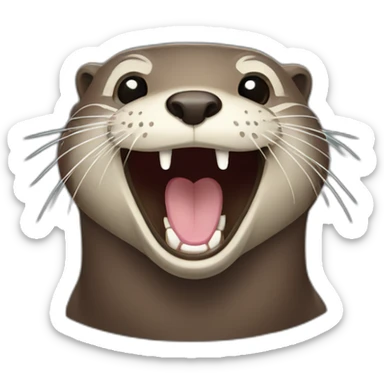 Otters-laughing sticker