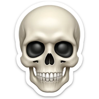 Create a skull ☠️ but without the crossbones sticker
