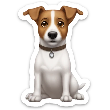 a jack russel wearing a bear disguise sticker